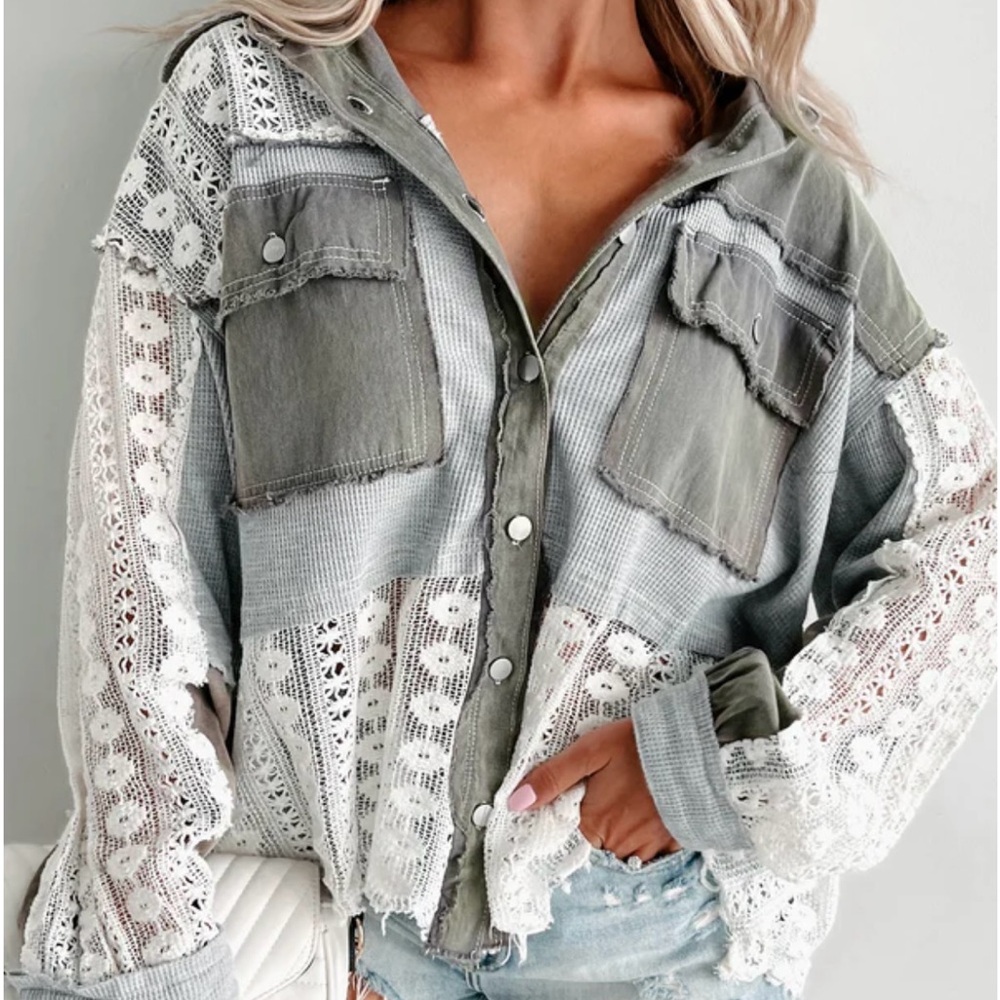 Chic Patchwork Lace Jacket